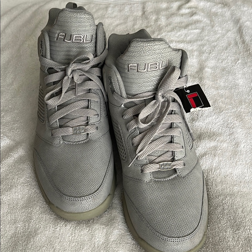 FUBU Gray Sneakers with Monochromatic Design